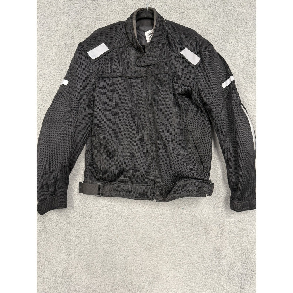 River Road Mesh‎ Motorcycle Jacket Mens Medium Reflective Armor Liner Pockets